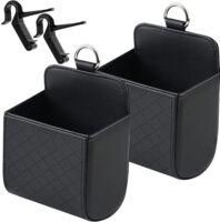 OEM Bolsas De Almacenamiento Para Rejilla De Ventilaci&oacute;n Del Coche Lntyq (paquete De 2), Fabricadas En Cuero/pu, Con Ganchos, Universales, Ideales Para Gu