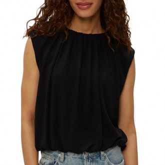 Michael Stars Womens Cindy Bubble Top In Black