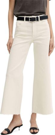 Mango Mid Rise Culotte Jeans in Sand at Nordstrom, Size 14