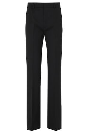 Seventy Black Straight-Fit Wool-Blend Formal Pants