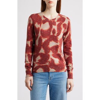 Nic+Zoe Abstract Animal Print Supersoft Sweater in Spice Multi at Nordstrom Rack, Size Xx-Large