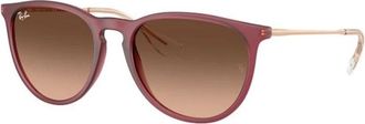 Ray-Ban Erika Zonnebril - Dames - Zonnebrillen - Paars - 54 MM - Nylon - Accessoires