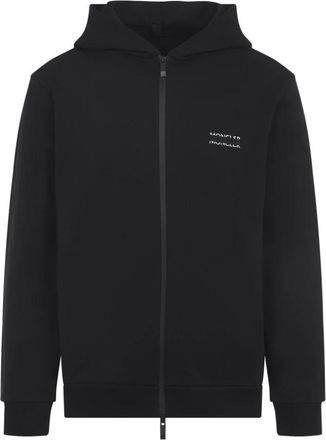 Moncler Cotton Zip-Through Hoodie - Heren - Vesten met rits - Zwart - 2XL - Katoen - Hoodies & sweatvesten