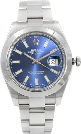 Rolex Pre-owned Rolex Datejust II Automatic Chronometer Blue Dial Mens Watch 116300 BLSO