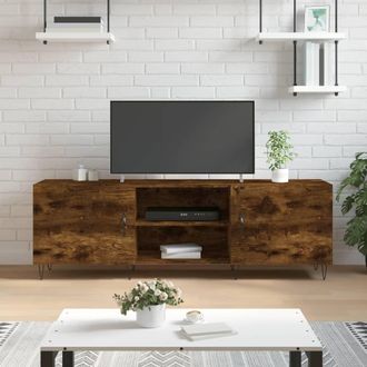 vidaXL Vidaxl - Mueble De Tv Madera De Ingenier&iacute;a Roble Ahumado 150x30x50 Cm