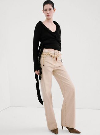 Mango C&aacute;rdigan punto volantes grigio antracite - Donna - S - MANGO