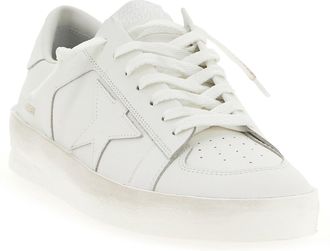 Golden Goose Mens White Cowhide Low Top Sneakers