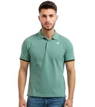 K-Way Green Shirt Collar Polo