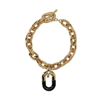Paco Rabanne Necklaces, female, Yellow, Size: ONE SIZE XL Link Necklace