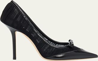 Jimmy Choo London 100mm Love Mesh Tulle Pumps