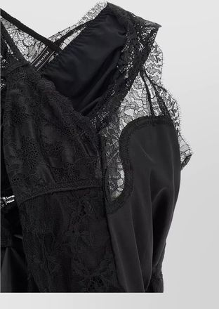 Junya Watanabe lace v neck sleeveless lingerie top