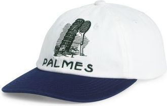 Palmes Tower Embroidered Adjustable Twill Baseball Cap in Navy/White at Nordstrom