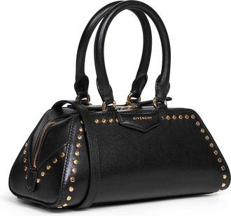 Givenchy Womens Mini Handbag Antigona East-West Black Calf Leather Handbags Hand Bags
