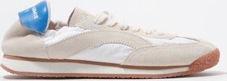 Bimba & Lola Suede & Nylon Elastic Sneakers in Off White at Nordstrom, Size 39
