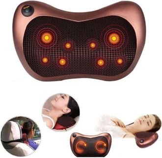 Trade Shop Cojin De Masaje Coche Masajeador Shiatsu Espalda Cuello Masajeador