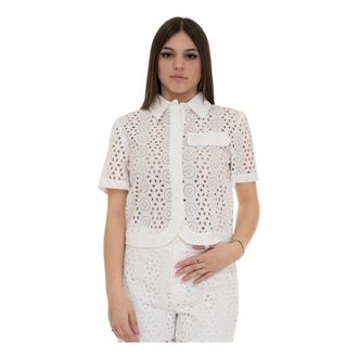 Liu Jo Dames, Blouses & Shirts, Wit, Maat: XS Katoen