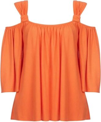 Pinko Elegante Blouse - Dames - Blouses - Oranje - S - Polyester - Overhemden