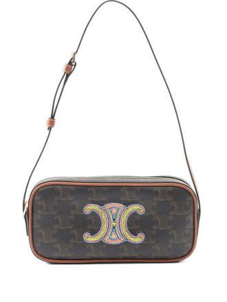 Celine 2010s Triomphe one shoulder bag - women - PVC - One Size - Black