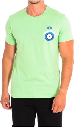La Martina T-shirt met korte mouwen - Heren - T-shirts - Groen - XL - Katoen - Tops