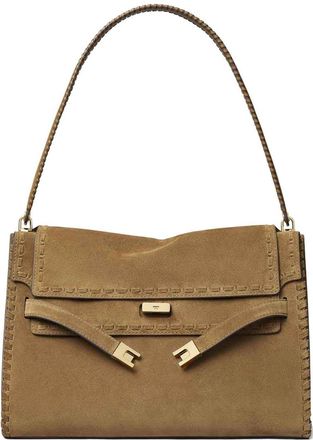 Tory Burch Lee Radziwill Suede Leather Shoulder Bag