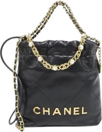 Chanel Pre-owned 22 Calf Shoulder Bag - Pre-owned - Mujer - Negro - ONE SIZE