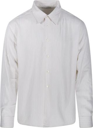 Our Legacy Cr&egrave;me Streep Ceremonie Viscose Overhemd - Heren - Casual Overhemden - Beige - L - Overhemden