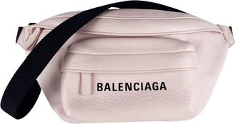 Balenciaga Black Light Pink Leather Sling Bag (Pre-Owned)