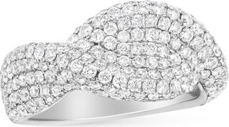 House of Brilliance 18K White Gold Cluster 2 1/4 Cttw Diamond Fashion Ring at Nordstrom, Size 7