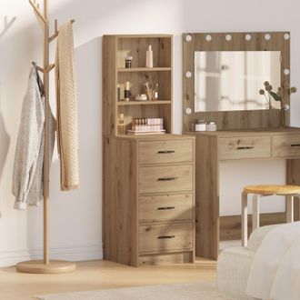 Berkfield Home Highboard Artisan Oak 40x41x135 cm Engineered Wood in Brown | Size: 40 x 41 x 135 cm