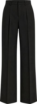 Erika Cavallini Semi Couture Pantaloni Dritti Classici a Vita Alta - - Trousers - Donna - Nero - S