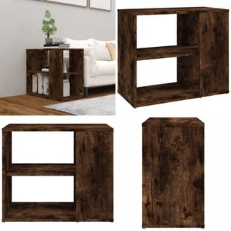 vidaXL Mobiletto Laterale Rovere Fumo 60x30x50 cm in Legno Multistrato - Armadietto da divano - Mobiletto in legno