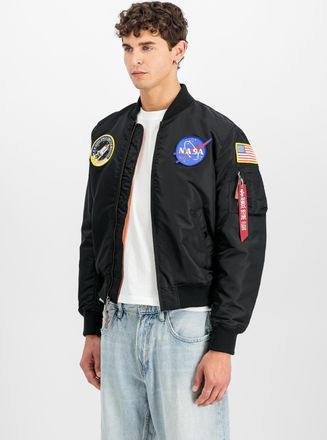 Alpha Industries Bomberjacke ALPHA INDUSTRIES MA-1 VF Vintage Fit NASA, Herren, Gr. 4 XL, schwarz, Obermaterial: 100% Nylon; Futter: 100% Nylon; F&uuml;llung: 100% Polyeste