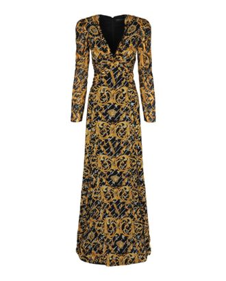 Versace Baroque Print Evening Gown