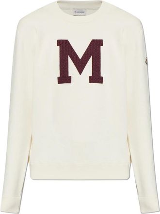 Moncler Logo Sweatshirt - Heren - Sweatshirts - Beige - M - Hoodies & sweatvesten