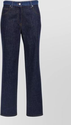 Fendi denim trousers two-tone contrast stitching