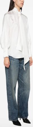 Archivio 67 Tie-Neck Blouse - White