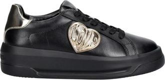 Love Moschino Schoenen > Sneakers - Dames - Sneakers - Zwart - 40 EU - Leer - Schoenen