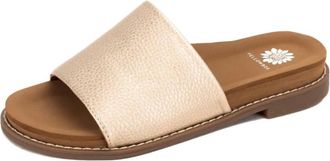Yellow Box Womens Vegan Leather Sandal In Platino