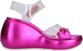 Casadei Sandalen met sleehak - Dames - Sleehakken - Roze - 37 EU - Leer - Schoenen