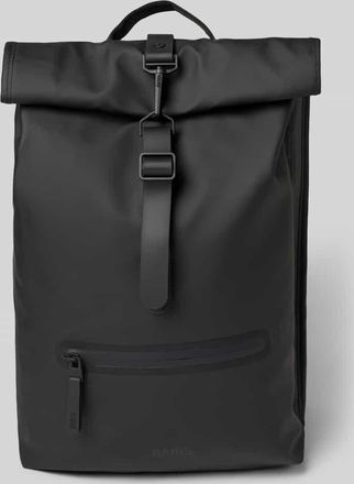 Rains Rolltop-Rucksack mit verstellbaren Schulterriemen in Black, Größe 1