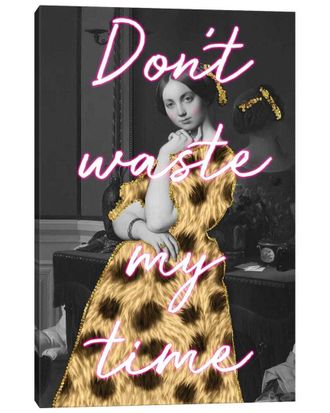 iCanvas Dont Waste My Time Neon By Grace Digital Art Co Wall Art