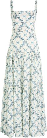 Agua Bendita Lima Gloriosa Printed Linen Maxi Dress - Multicoloured - XS (UK6)