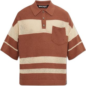 Palm Angels Logo Polo - Heren - Polos - Bruin - L - Tops