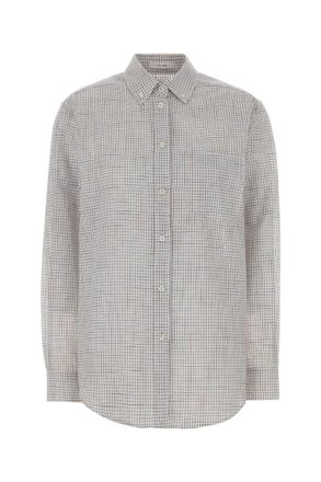 The Row White Regular Stripes Shirt