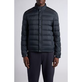 Moncler Selves Down Jacket in Obsidian Blue at Nordstrom, Size 6