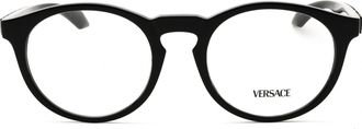 Versace 0VE3355U Round-Frame Eyeglasses - Black