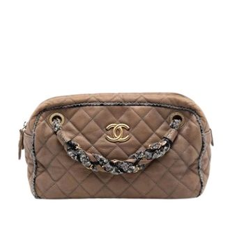 Chanel Pre-owned Handbags, female, Brown, Size: ONE SIZE Pre-owned Vintage Handbag