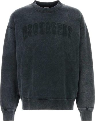 Dsquared2 Grafiet Katoenen Sweatshirt - Heren - Sweatshirts - Grijs - M - Katoen - Hoodies & sweatvesten