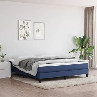 vidaXL Colch&oacute;n De Muelles Ensacados Tela Azul 160x200x20 Cm Vidaxl