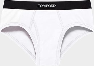 Tom Ford Men & apos;s Jacquard Logo Cotton Briefs